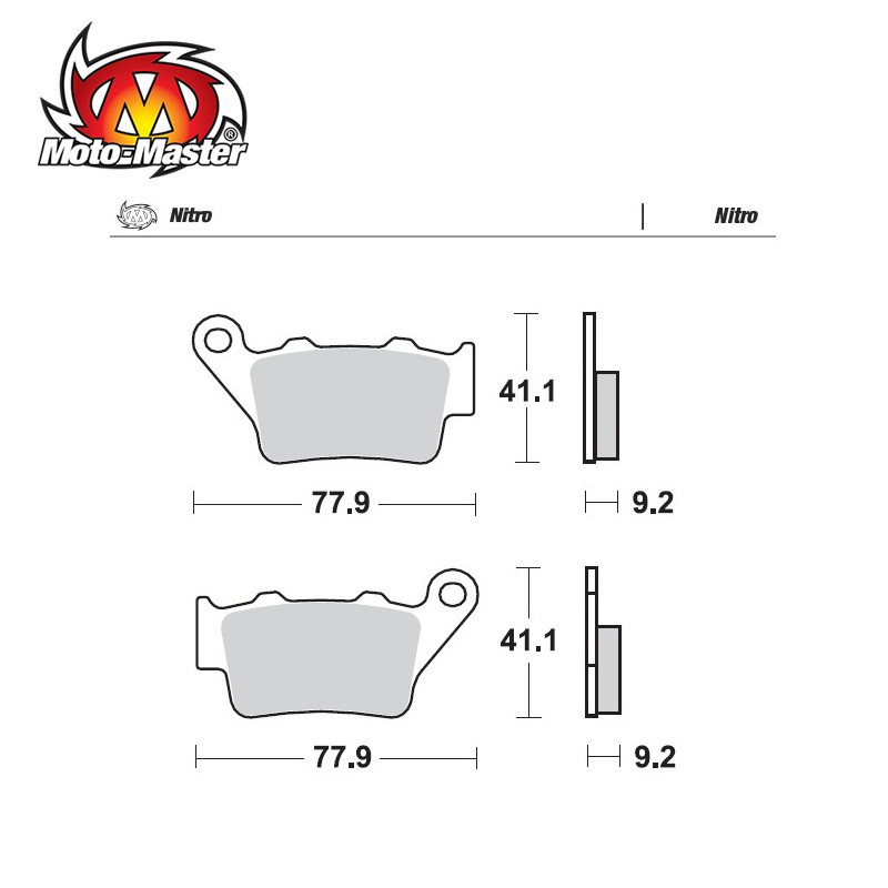 Rear Brake Pads Nitro Moto Master XR600 KTM125-200-250-300-35