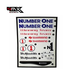 4MX Stickers  A4 Number One